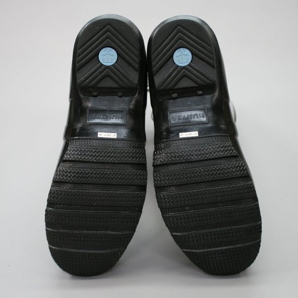 Hunter Ladies 9 Original Tall Gloss Black Buckle Strap WP Rubber Rain Boots - Picture 9 of 12